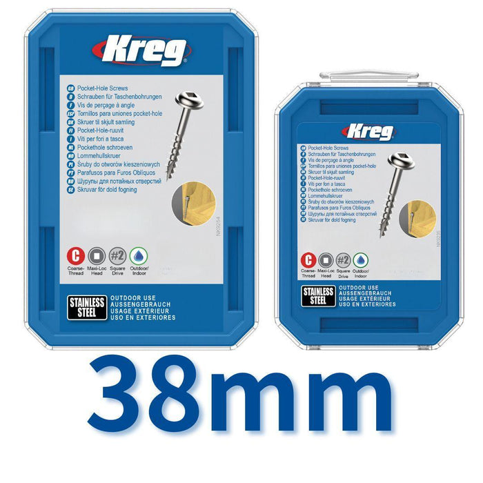 ポケットホールスクリュー(屋外用ステンレス / 38mm) - Kreg Japan