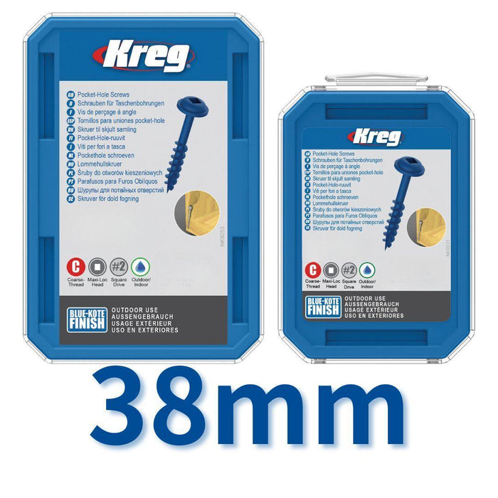 ポケットホールスクリュー(屋外用ブルーコート / 38mm) - Kreg Japan