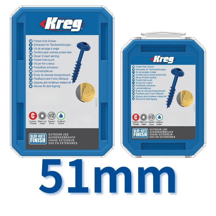 ポケットホールスクリュー(屋外用ブルーコート / 51mm) - Kreg Japan