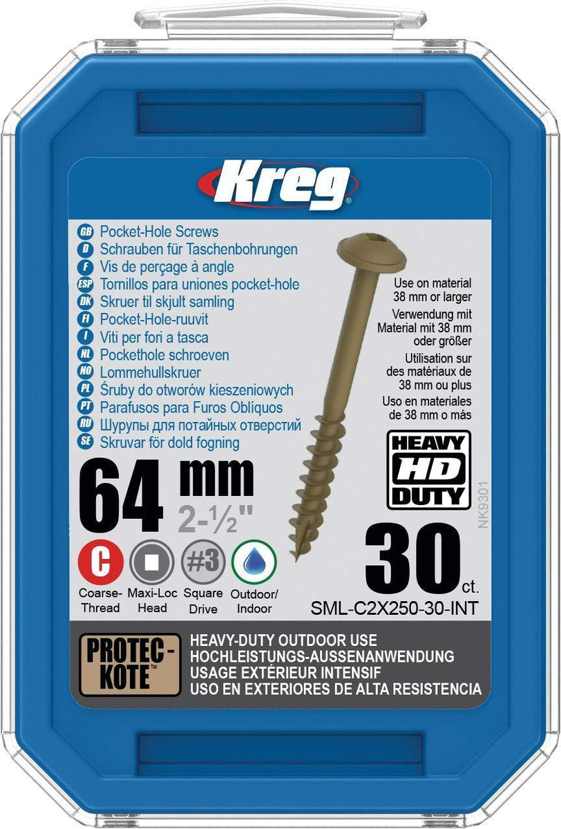 Kerry.G　PSA10 37枚セット ポケットホールスクリュー（HDジグ用 / 64mm） — Kreg Japan